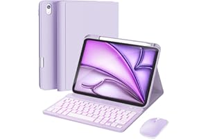 RAYMCRAFT for iPad Air 11-inch Case with Keyboard M4/M3/M2 (2026/2025/2024), Mouse and Detachable Wireless Keyboard for iPad 