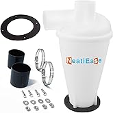 Cyclone Dust Collector Dust Separator Dust Collection Shop Vac Accessories (White)