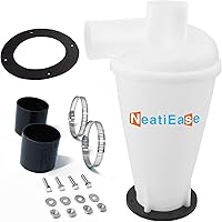 Cyclone Dust Collector Dust Separator Dust Collection Shop Vac Accessories (White)