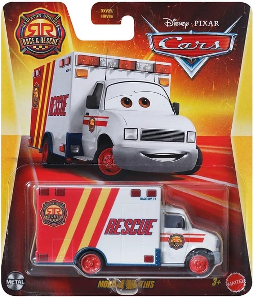Mattel Cars Radiator Springs Race and Rescue 2025 1:55 Scale Diecast Vehicles (Ambulance Morgan Martins)