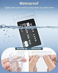 Uniclife 12 Pack Vertical ID Card Badge Holder