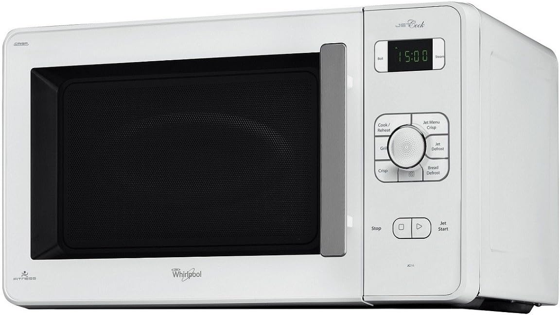 Whirlpool JC 218 BL - Micro-ondes Combiné 30L 1000W Avec Gril, Crisp, Vapeur - Noir - Fonctions Jet Defrost & Al Dente