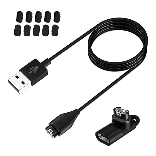 Charger for Garmin Watch with 90 Degree Type C Adapter and 10