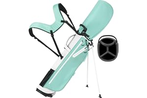 Full Choice Lightweight Golf Stand Bag, 4-Way Full-Length Dividers, Holds Up to 10 Clubs, 3.7 lbs Golf Bag with Dual Straps & Stand for Driving Range, Par 3, and Standard Courses