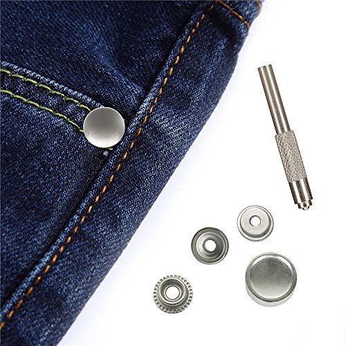 80 Pieces Stainless Steel Fastener Snap Set, Include Button Stud Socket and Eyelet,12.55mm Cap - Thumbnail 3