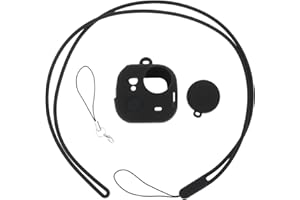 AS Axis Spindleon Sports Camera Silicone Protective Case with Lens Cap Compatible with Insta360 GO Ultra, Black