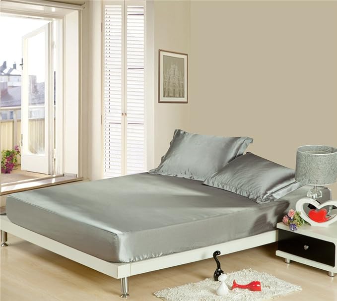 Lotus Karen Bed Sheet Bedding Set Soft Synthetic Silk Satin