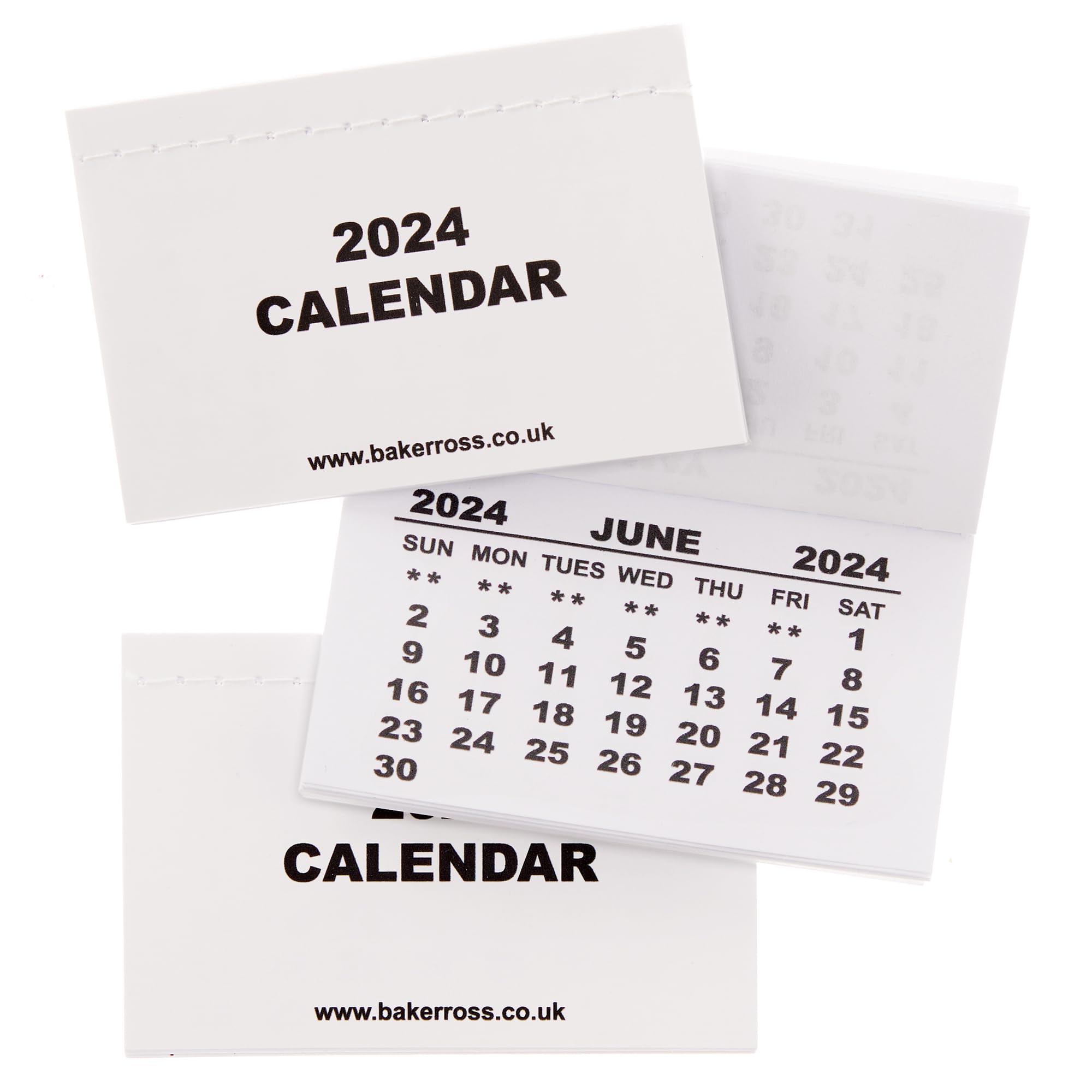 Baker Ross FX873 Calendar Pads 2024 - Pack of 25, Kids Make Your Own Calendar Craft Accessories