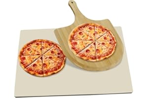 BTCDR Pizza Stone for Oven 20'' Large Pizza Stone For Grill Baking Stone Cordierite Bread Stone Ideal for Baking Different Sizes of Pizzas or Bread Rectangular 20''x13.5''