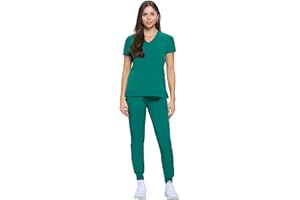 Natural Uniforms Womens Essential Cool Stretch Jogger Scrub Set with Regular and Petite Sizes