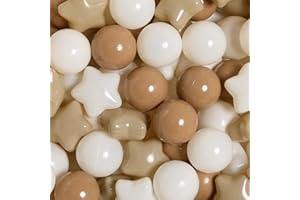 TRENDPLAY Star Ball Pit Balls for Toddlers -50 100 200 Count Star Balls Different Shapes, Non-Toxic Plastic Balls for Safe Play, Boys Girls Festival Party Decoration