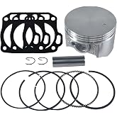 70mm Flat Top Piston and .550 Ring Kit With Head Gasket For Predator 212cc | Fits Predator 212cc 224cc GX160 GX200 6.5HP Engine,Mini Bike &amp; Go Kart Performance Parts