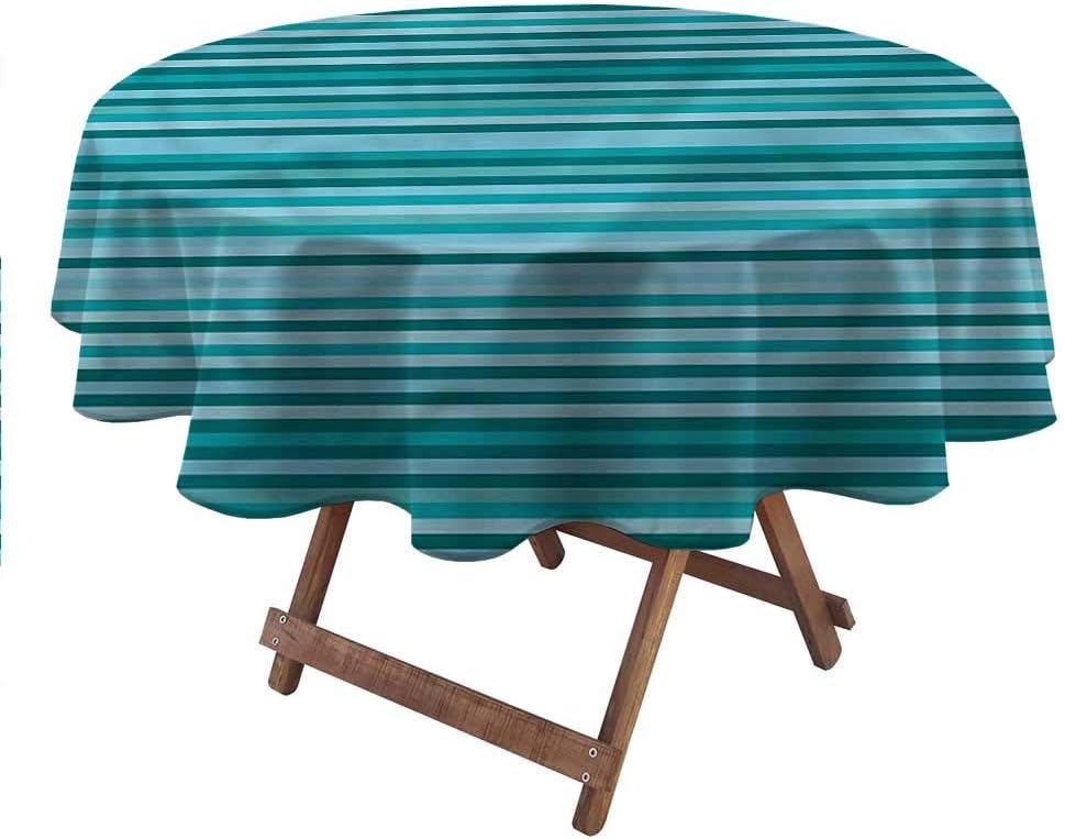 carmaxsHome Outdoor Round Tablecloth Striped Easter Tablecloth Long Narrow Linear