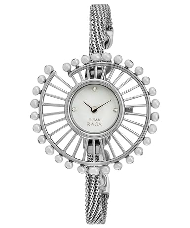Titan Analog Silver Dial Womens Watch - 9970SM01J
