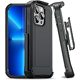 MOTIVE for iPhone 13 Pro Max Case with Belt Clip, Heavy Duty Cover, Shockproof, Military Grade Protection, Rugged Protective iPhone 13 Pro Max Case 6.7" | Black