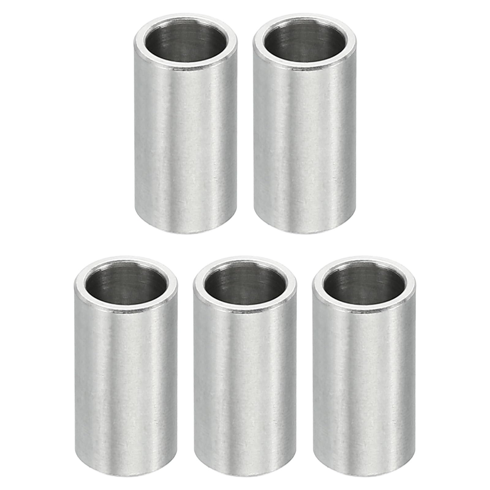 PATIKIL M6 Stainless Steel Spacers, 5 Pcs Metal Spacer Stainless Steel 6.1mm ID x 8mm OD x 16mm L Stainless Steel Spacer Screw Standoff Round for 1/4" or M6 Screw Bolts