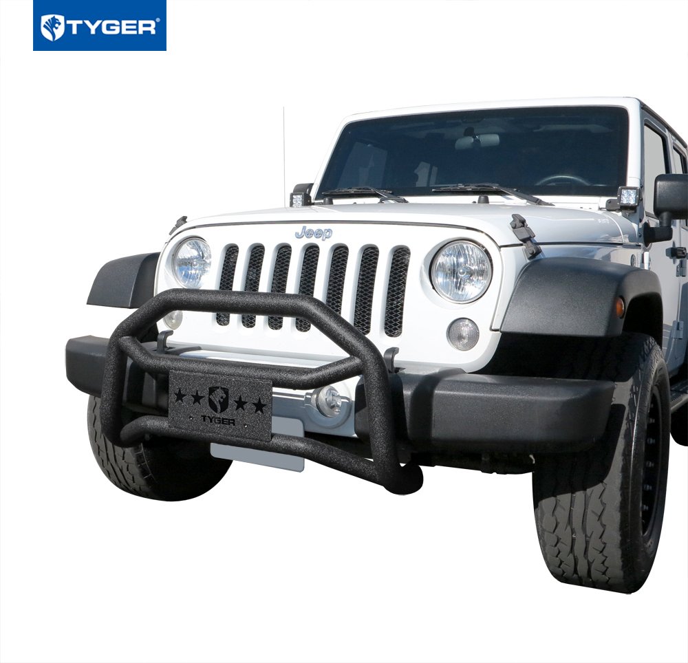 Amazon.com: Tyger Auto TG-GD6J60018 Front Bumper Guard Fits 2010-2018 Jeep  Wrangler JK 2 Door & 4 Door (Excl. Winter Edition) | Textured Black | Light  Mount ...