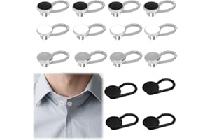 BADAO 16PCS Collar Extenders for Mens Shirts,Comfortable Neck Extender,Extender Adjustable Button for Dress Shirts Collar Button 1/2-1''Size Expansion,Instant Tie Collar Expansion,Cuff Button Extenders