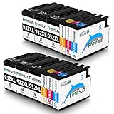 FreeSUB 2 Set+4 Black High Yield Replacement For HP 932XL 933XL Ink Cartridge For HP Officejet 6100 6600 6700 7610 7612 7110 Printers