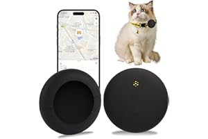 GBVP Pet Tracker for Cat, Smart Pet Location Tracker with Cat Tracker Case, Smart Item Finder, MFi Certificated Tracking Device, No Monthly Fee, Works with Find My (iOS Only) (Black)