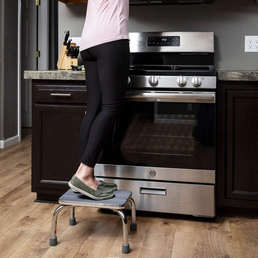 DMI Step Stool with Handle for Adults and Seniors Made of Heavy Duty Metal, Holds up to 300 Pounds with 9.5 Inch Step Up: Health & Personal Care