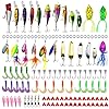 LotFancy-129-PCS-Fishing-Lures-Including-Rooster-Tail-Lures-Spinnerbait-Frog-Soft-Shrimp-Bait-Minnow-Inline-Spinner-Grub-Popper-Crankbaits-Spoon-Hard-Lures-Tackle-Box-More-Fishing-Gear-Kit