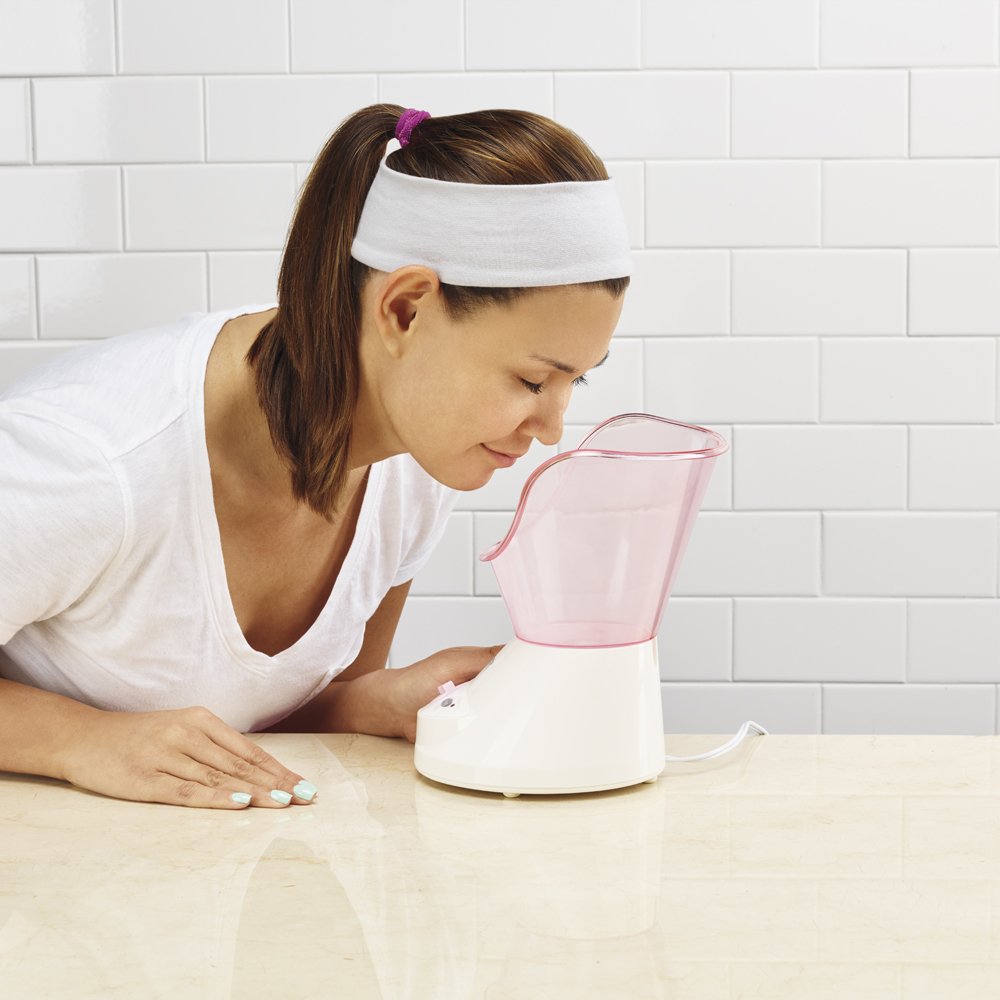 True Glow by Conair Moisturizing Mist Facial Sauna System; Pink / Cream: Beauty
