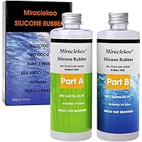Miraclekoo Silicone Mold Making Kit Liquid Silicone Rubber 15A Platinum Silicone Translucent Mold Making Silicone for Resin M