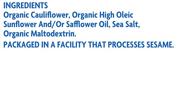 RHYTHM SUPERFOODS, ORGANIC SEA SALT CAULIFLOWER BITES, 1.4 OUNCE