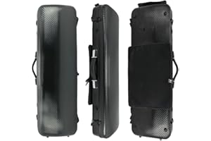 YoungMonic Violin Case 4/4 Full Size Carbon Fiber Rectangular Code Lock Violin Box Lightweight Colourful Case with Strong Strap Bag
