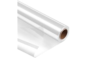 Clear Cellophane Wrap Roll, Width16 in x 200 Ft Thicken Transparent Long Film Gift Wrappings for Flowers Craft Gift Basket Pa