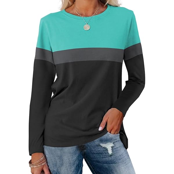 HGps8w Split Side Tunic Tops for Women Basic Solid Color V