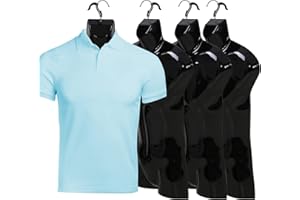 BIQWBIC 4-Packs Male Mannequin Body Set, 30 inches Height Hanging Mannequin Torso with Hook Plastic Half Dress Form for Clothing, Accessories, Shirt Display (Black)