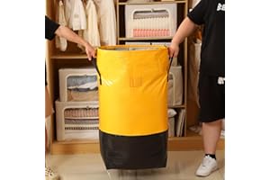 Heavy Duty Moving Bags with Handles, Extra Large Woven Storage Totes for Clothes & Quilts, Waterproof Laundry Hamper & Toy Or