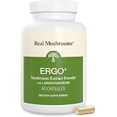 Real Mushrooms Ergothioneine Supplement with Golden Oyster, 60ct | Cellular and Antioxidant Support, Golden Oyster Mushroom with Beta-Glucans, Vegan, Ergothioneine Supplement
