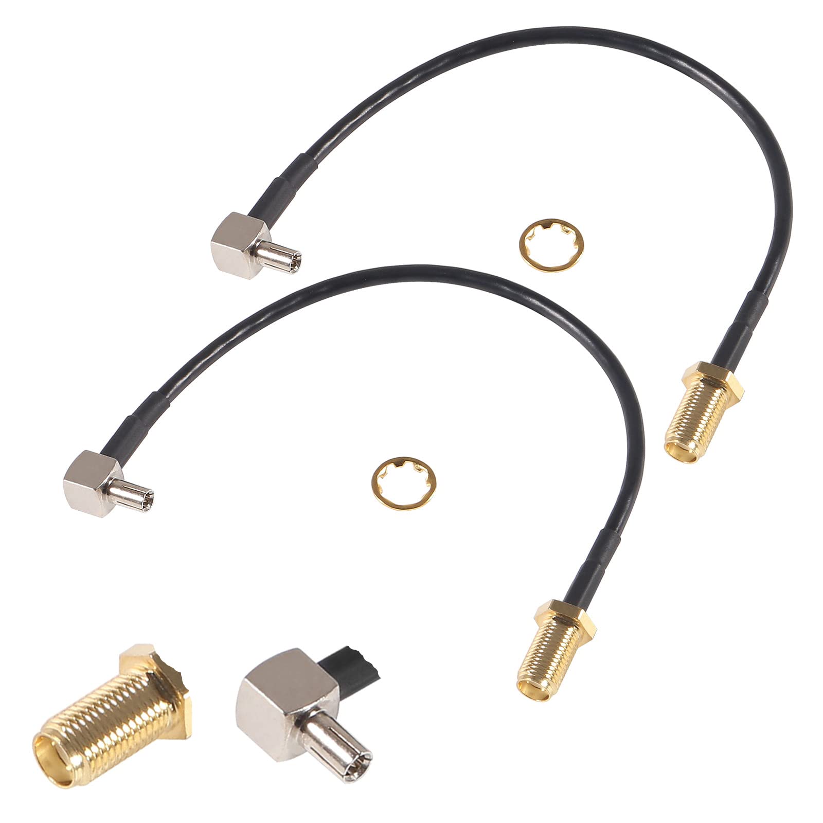 4G Antenna SMA Female to TS9 Male Adapter Cable 15cm 2PCS for External Antenna Router Huawei E5372 E5577 E5786 E5787 Vodafone Netgear Hsdpa MiFi Modem Hotspot UMTS Mobile