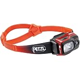 Petzl Swift RL Headlamp - Orange | Lightweight &amp; Rechargeable, 1200 Lumen Light
