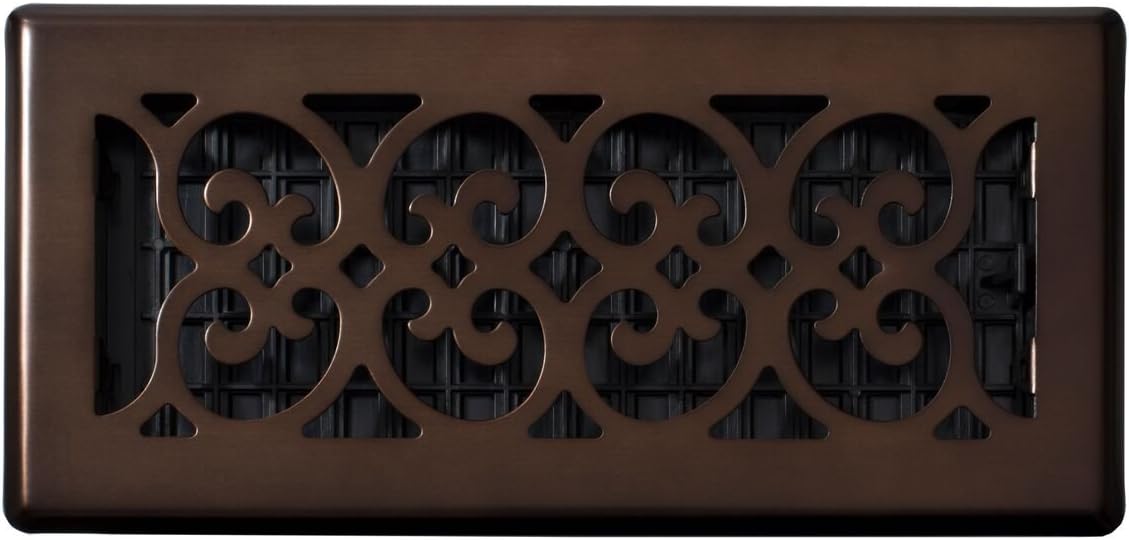 Decor Grates SPH410-RB Floor Register, 4x10, Rubbed Bronze Finish - - 