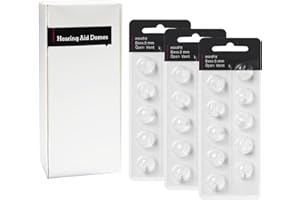 KH HAIKE Hearing Aid Domes for Oticon Replacements, Oticon Minifit Open Vent Bass Domes (8 mm/3 Packs）, Universal Domes for Oticon Hearing Aid Supplies.