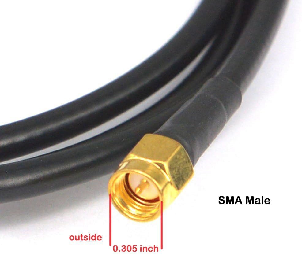 YILIANDUO SMA WiFi Antenna Extension Cable 15-Meter(49.2 Ft) SMA Male to Female 50 Ohm Low Loss RG58 Coaxial Cable for Wireless Feeder Pigtail Huawei 2G/3G/4G LTE WiFi Router(Not for TV) - Image 4