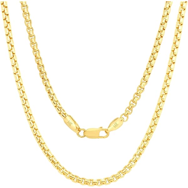 Amazon.com: Nuragold 10k Real Yellow Gold Byzantine Square