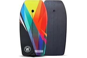 Back Bay Play 26"-41" Body Boards - Lightweight EPS Core Boogie Boards for Beach - Bodyboard, Boogie Board for Beach Kids with Wrist Leash Surfing for Kids & Adults