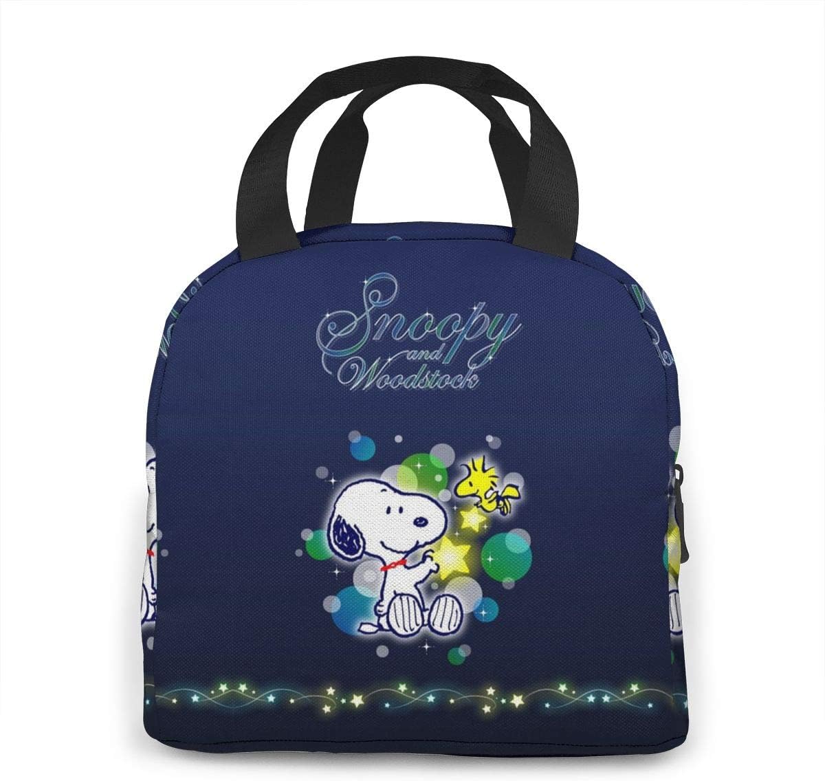 Cute Snoopy Lunch Bag Waterproof Zipper Tote Handbag Storage Bags Eco