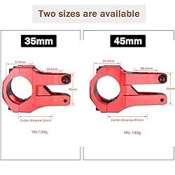 CYSKY 31.8 MTB Stem - 45mm Riser Handlebar Short