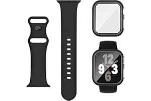 Adorique 3-in-1 Compatible for Apple Watch Band 40mm 41mm 42mm 44mm 45mm 46mm, Soft Silicone Sport Strap for iWatch Series SE 10 9 8 7 6 5 4 3