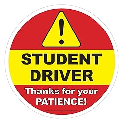 Student Driver Window Clings (6 Pack) - 6" Round