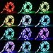 Lampwin RGB LED Strip Light Kit with 16.4FT DC 12V Flexible IP65 Waterproof 300 Units SMD 3528 Color Changing LED Rope Light, Multi-color 44 Key IR Remote Controller, DC 12V 2A Power Supply Adapter