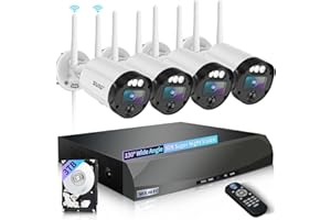 WEILAILIFE 【90 Days Storage】 Outdoor Wireless Security Camera System, Wireless Cameras for Home Security, WiFi Video Surveillance, Home Security Cameras Systems