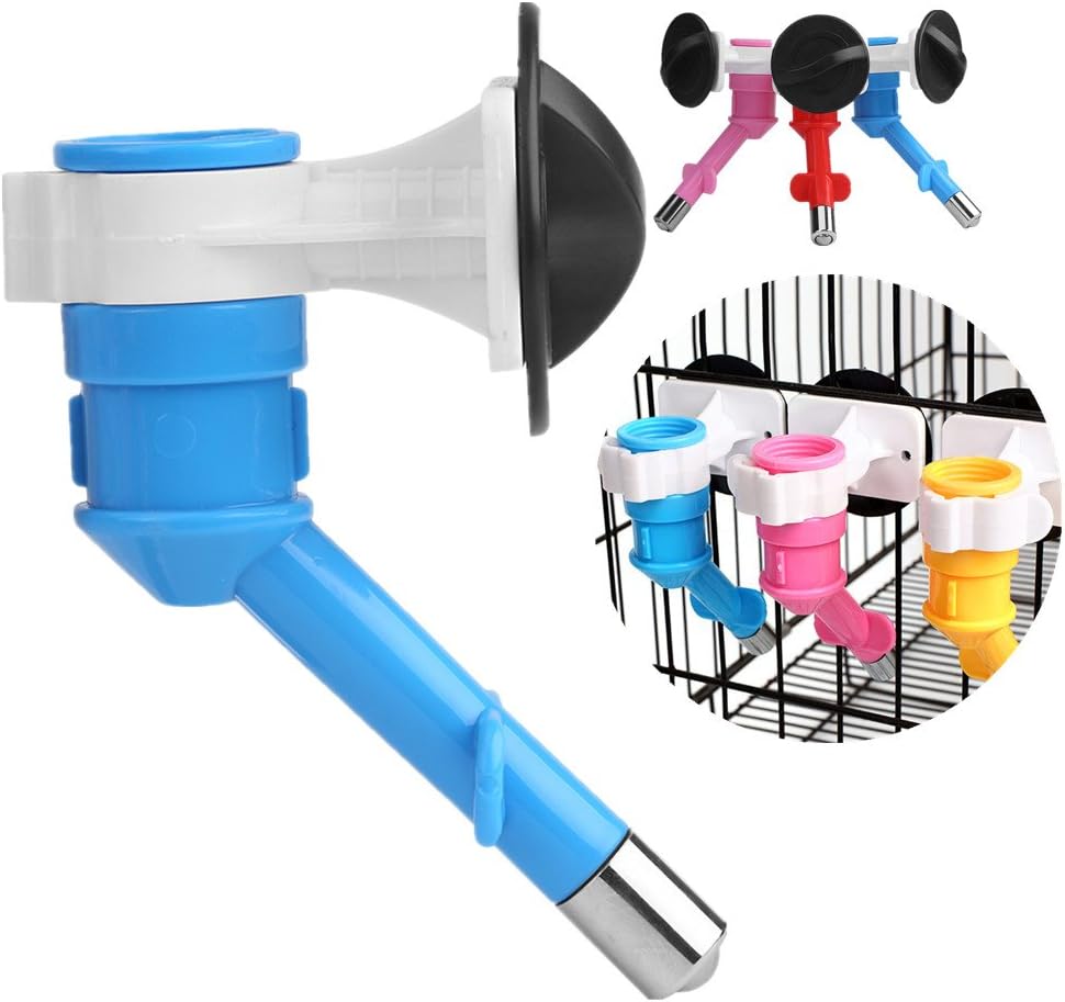Pet Water Dispenser Plastic Water Bottle Feeder for Dog Cat Rabbit Hamster in 3 Color Without Bottle(Blue) - Image 5