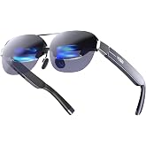 TOZO VIZO Z1 AR Glasses 160" Virtual Screen, 1800 Nits, 120Hz Micro-OLED | 2D 3D Mode, Dual Stereo Speakers, Non-Adjustable Diopters, Lightest Portable Wearable Display for iPhone &amp; Android Blue